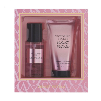 Подарунковий набір: міні-спрей та міні-лосьйон Victoria’s Secret “Velvet Petals”
