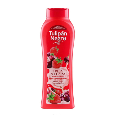 Гель для душу "Полуниця та вишня"  Tulipan Negro