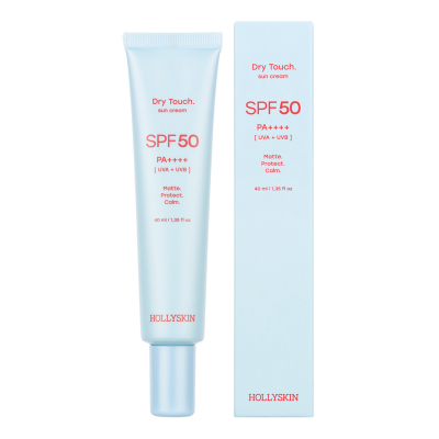 Матуючий сонцезахисний крем для обличчя HOLLYSKIN Dry Touch. SPF 50