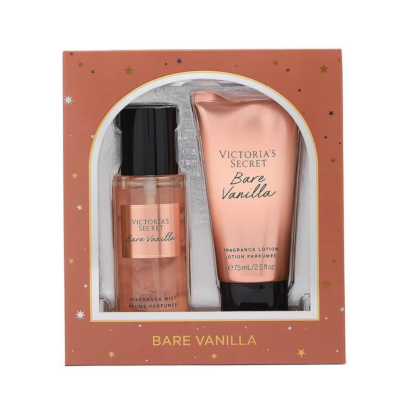 Подарунковий набір: міні-спрей та міні-лосьйон Victoria’s Secret “Bare Vanilla”