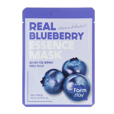 Тканинна маска для обличчя з екстрактом чорниці FarmStay Real Blueberry Essence Mask