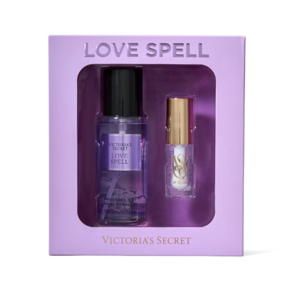 Подарунковий набір: міні-спрей та блиск для губ Victoria’s Secret “Love Spell”