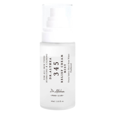 Двофазний крем-міст для відновлення шкіри з рисовою водою DR.ALTHEA 345 RELIEF CREAM MIST 60ML