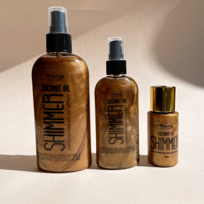 Кокосова олійка для засмаги з шимером Top Beauty