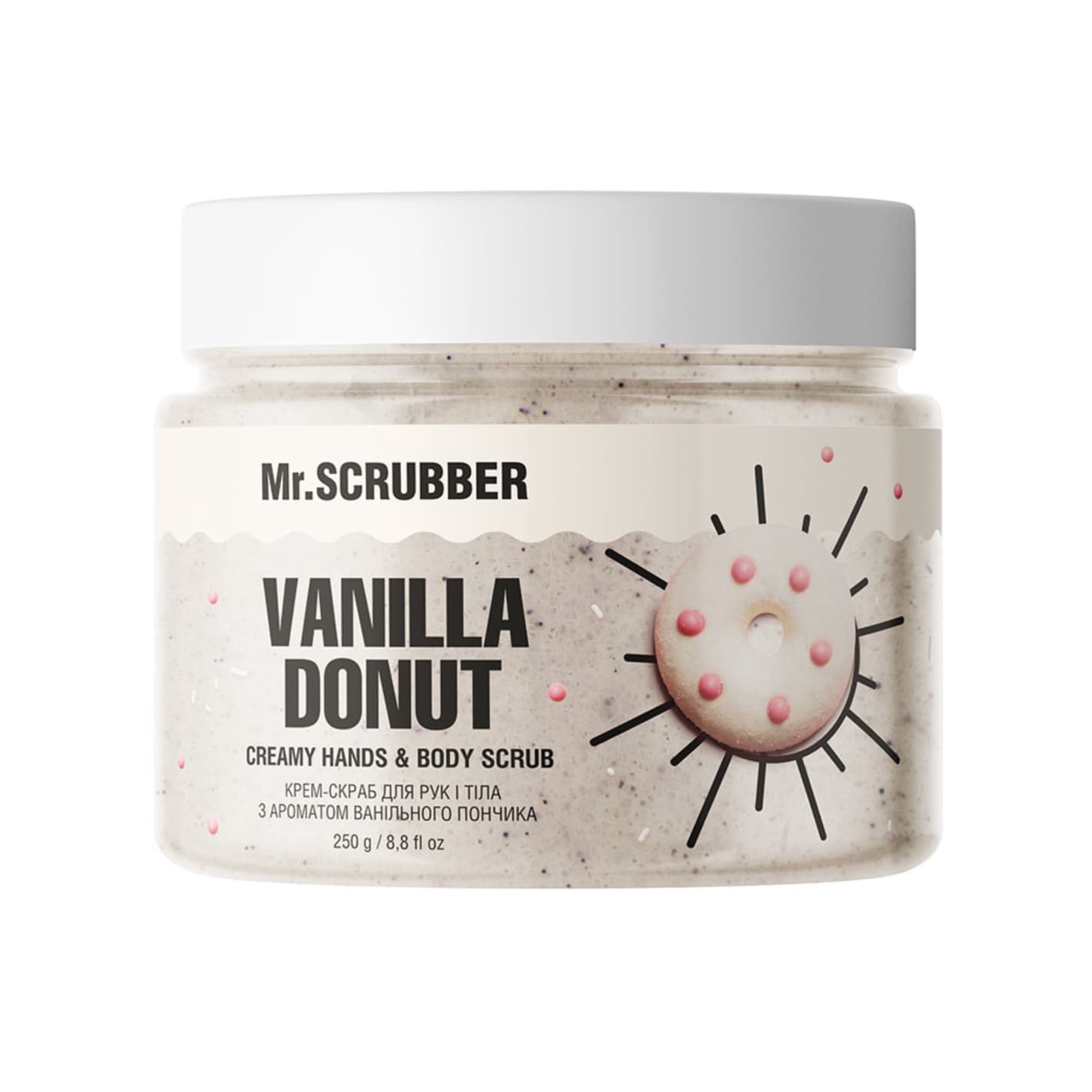 Крем-скраб для рук і тіла з ароматом ванільного пончика Vanila Donut Mr.SCRUBBER — фото 1