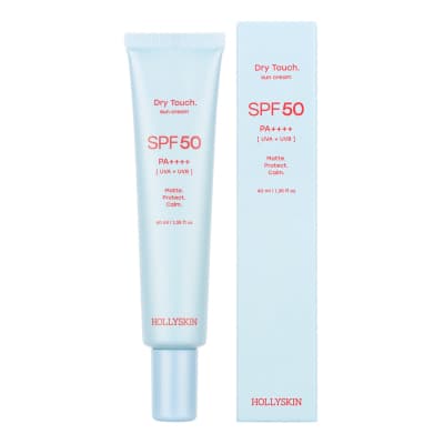 Матуючий сонцезахисний крем для обличчя HOLLYSKIN Dry Touch. SPF 50