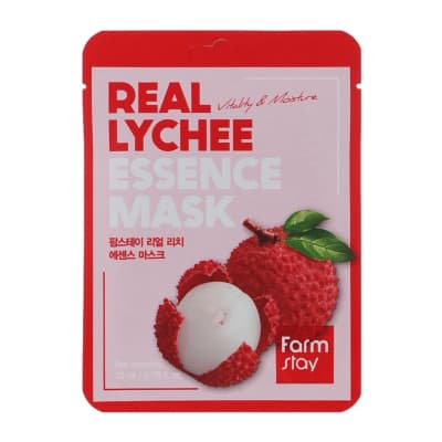 Тканинна маска для обличчя з екстрактом лічі FarmStay Real Lychee Essence Mask