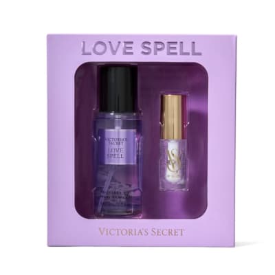 Подарунковий набір: міні-спрей та блиск для губ Victoria’s Secret “Love Spell”