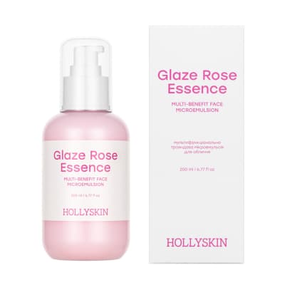 Мультифункціональна трояндова мікроемульсія для обличчя HOLLYSKIN Glaze Rose Essence